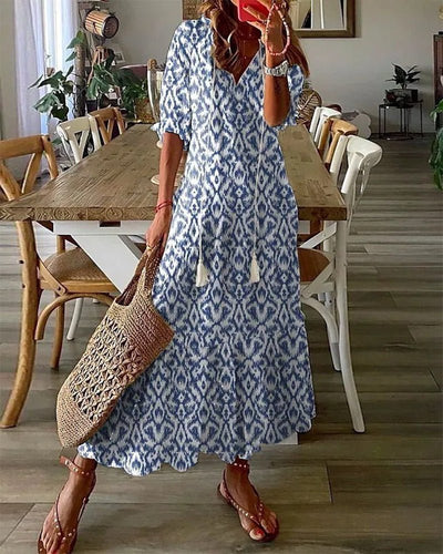 Luna - Boho Kjole Med Flatterende Pasform