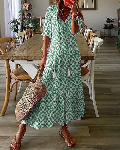 Luna - Boho Kjole Med Flatterende Pasform