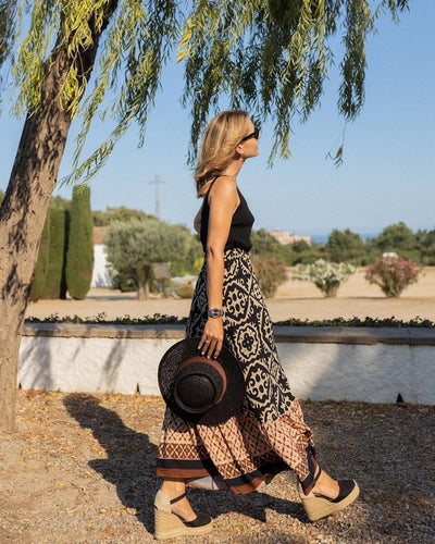 Cassey - Boho Maxi Nederdel