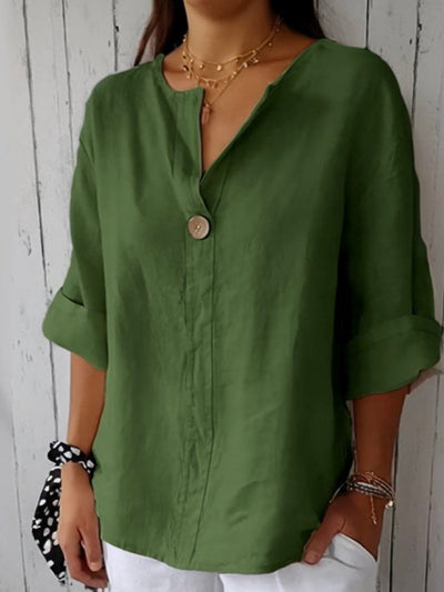 Jessa - Minimalistisk V-hals Bluse