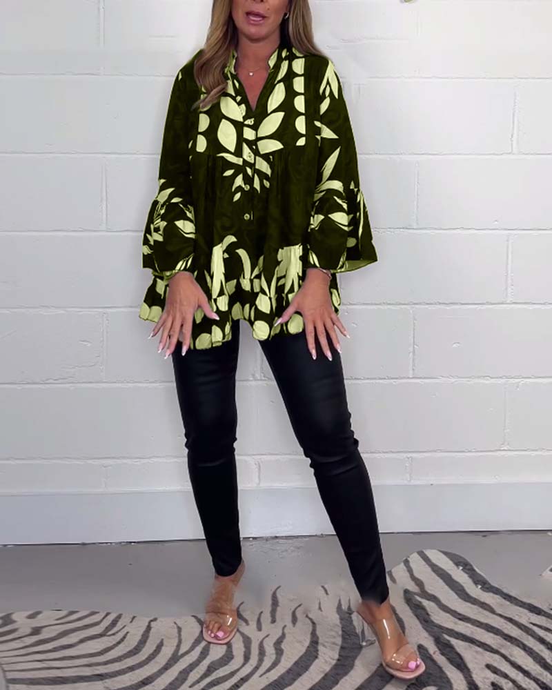 Sissel - Elegant Bluse Med Klokkeærmer