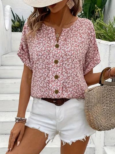 Charis - Blomsteret Elegance Bluse