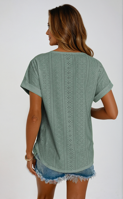 Riza - Elegant Broderi Top