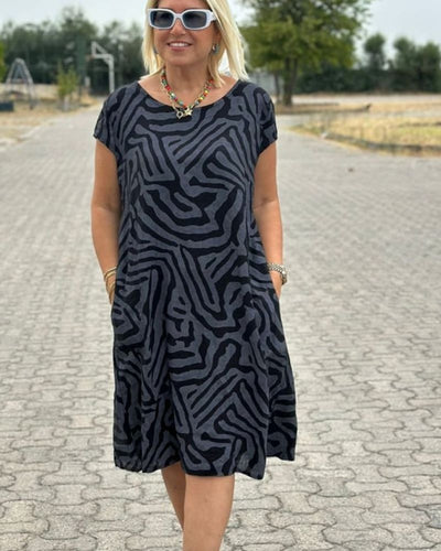 Helga - Tidløs Print Kjole