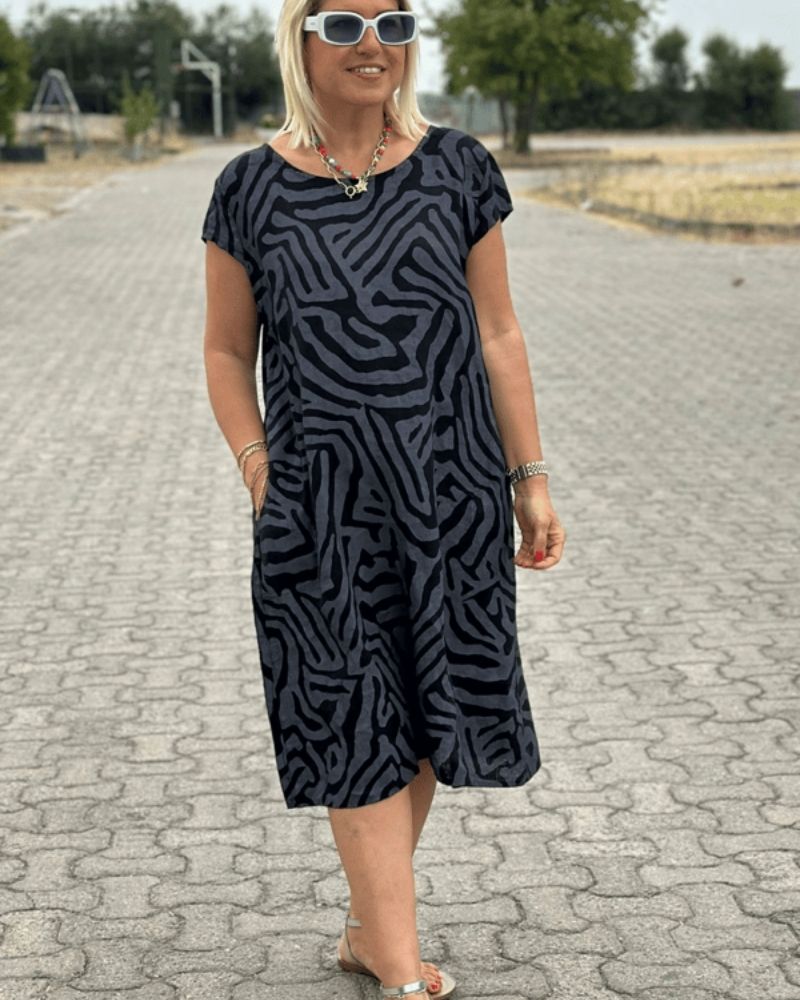 Helga - Tidløs Print Kjole