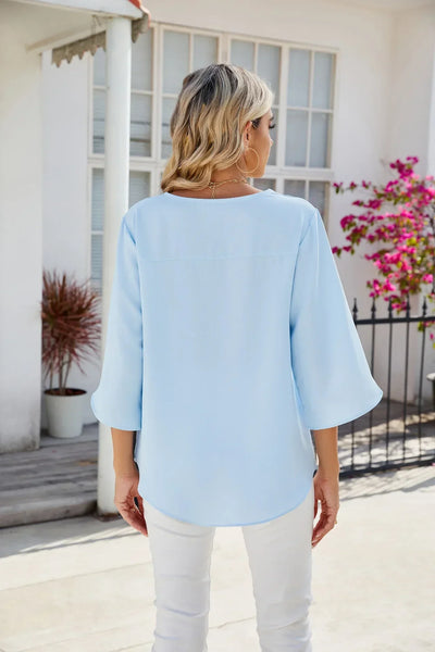 Cara - Let V-Hals Bluse