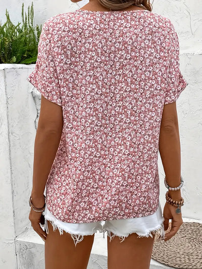 Charis - Blomsteret Elegance Bluse