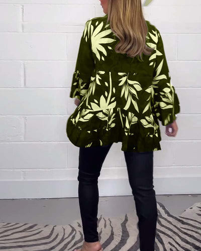 Sissel - Elegant Bluse Med Klokkeærmer