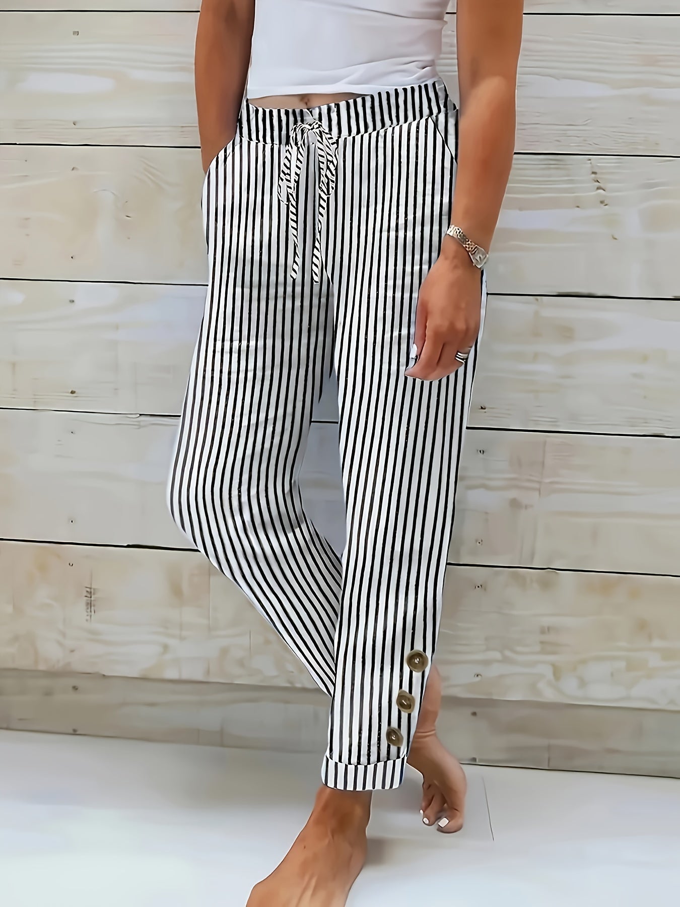 Raquelle - Chic Stribede Bukser