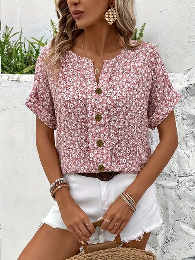 Charis - Blomsteret Elegance Bluse