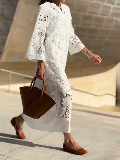Annelise - Elegant Blonde Maxi Kjole
