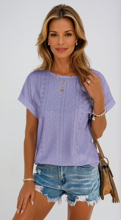 Riza - Elegant Broderi Top