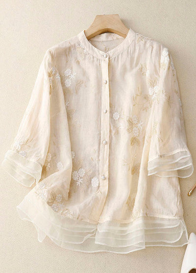 Gitte - Broderet Elegance Bluse