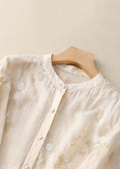 Gitte - Broderet Elegance Bluse