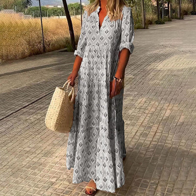 Elena - Tidløs Boho Maxi Kjole