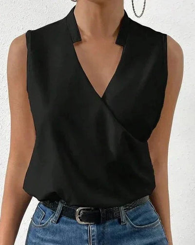 Jenna - Elegant Slå-Om Bluse