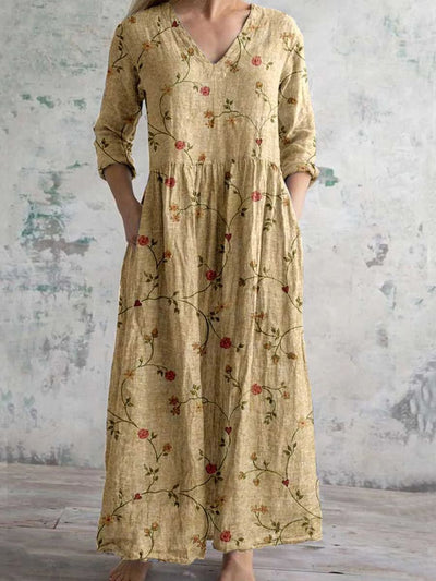 DACE - Elegant Blomster Maxi Kjole