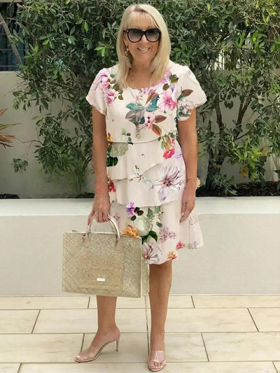 Anne - Romantisk Blomsterkjole