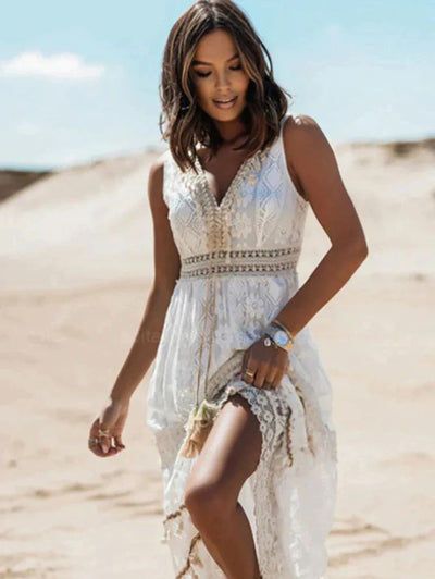 Kaia - Elegant Boho Midi Kjole