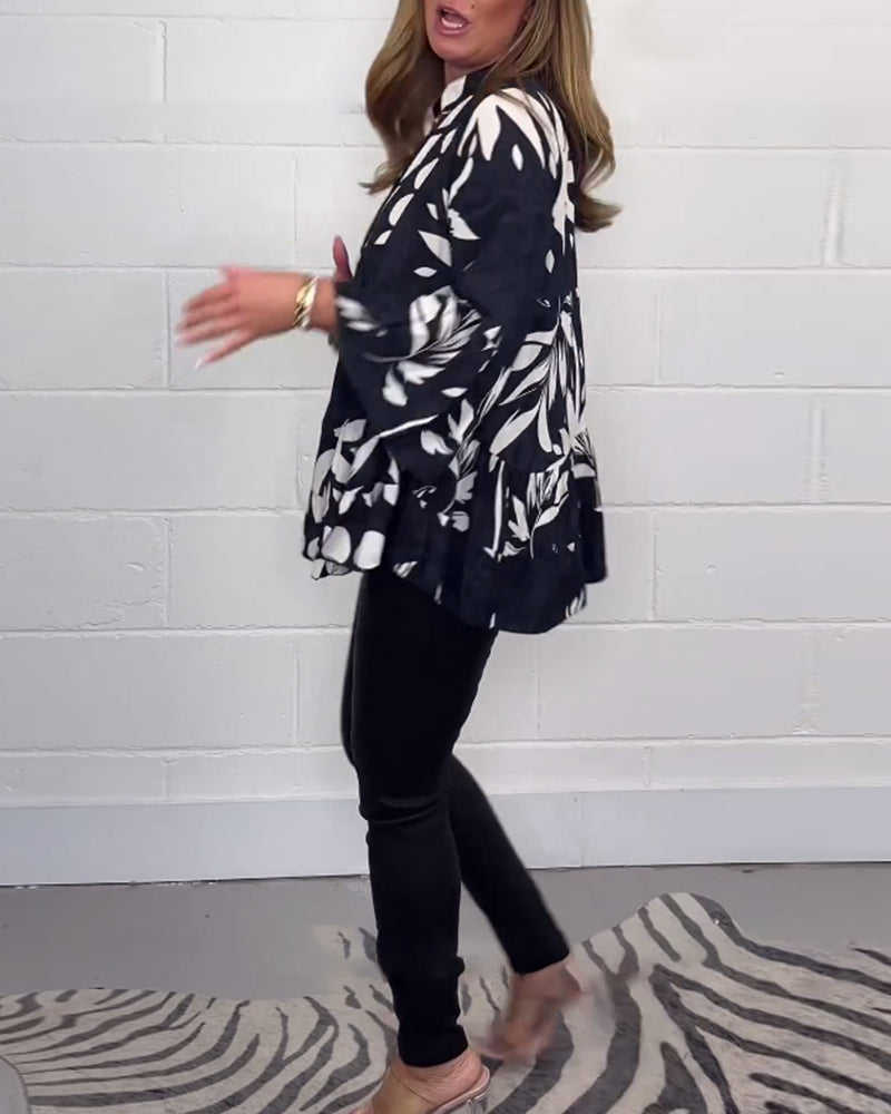 Sissel - Elegant Bluse Med Klokkeærmer