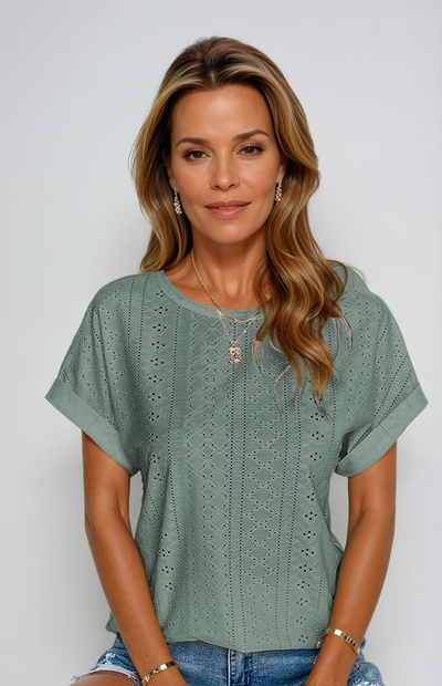 Riza - Elegant Broderi Top