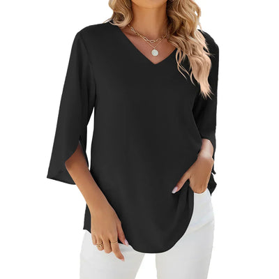 Cara - Let V-Hals Bluse
