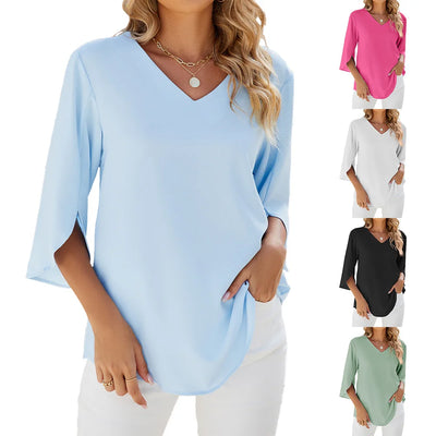 Cara - Let V-Hals Bluse