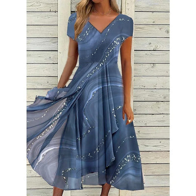 Naomi - Elegant V-Hals Midi Kjolet