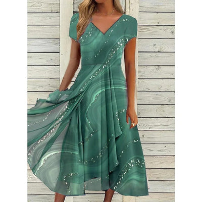 Naomi - Elegant V-Hals Midi Kjolet