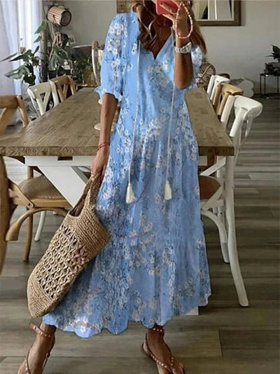 Luna - Boho Kjole Med Flatterende Pasform