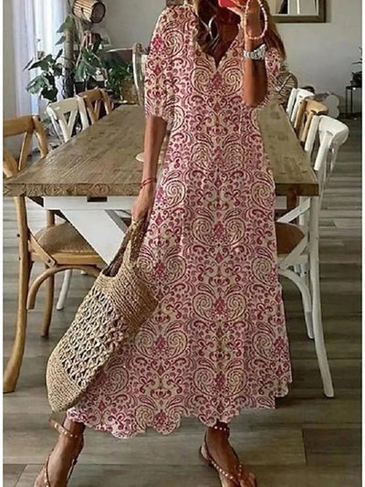 Luna - Boho Kjole Med Flatterende Pasform