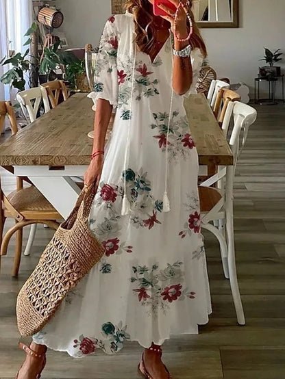 Luna - Boho Kjole Med Flatterende Pasform
