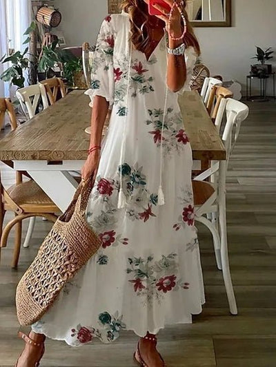 Luna - Boho Kjole Med Flatterende Pasform